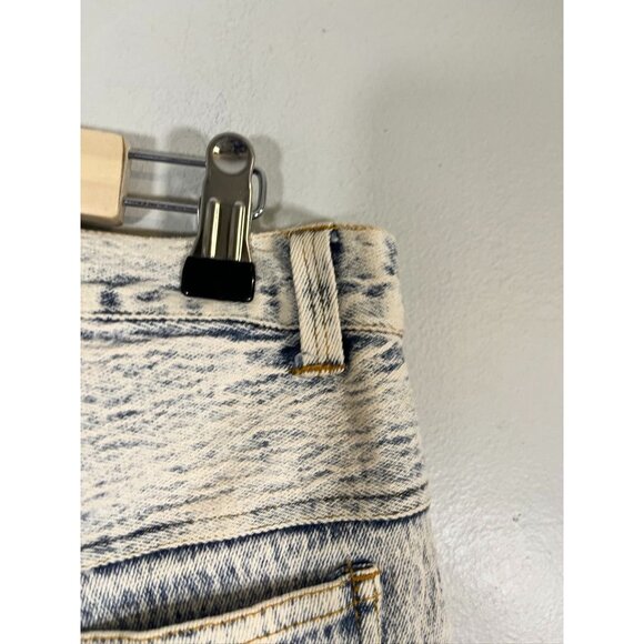 Retro Acid Wash Polka Dot Denim Shorts 19 Pastel Jean Patchwork 80s Eclectic 90s - Picture 11 of 16